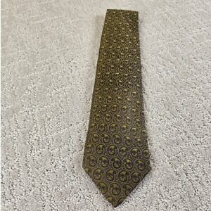 Angelos Paisley Necktie Gold Purple‎ Floral Pattern Silk Classic Men's Tie